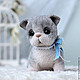 Котенок игрушка из шерсти