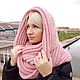 Voluminous, pink snood in two turns. Scarves. elenabez. Online shopping on My Livemaster.  Фото №2