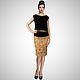 The skirt is a gold design with 3D effect on natural silk, Skirts, Chelyabinsk,  Фото №1