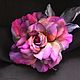 Rose brooch made of velvet, Brooches, Moscow,  Фото №1