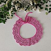 Аксессуары handmade. Livemaster - original item Pink Crocheted Collar Patch Christmas Boho Dress. Handmade.