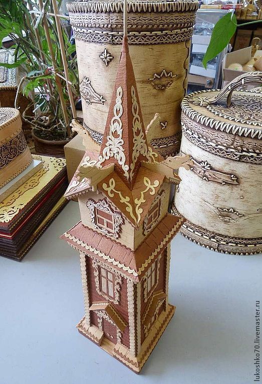 House with dragons made of birch bark. Handmade gift, Doll houses, Tomsk,  Фото №1