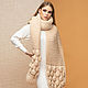Beige scarf large, Scarves, Moscow,  Фото №1