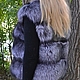 Vest fur black brown(silver) foxes. transverse layout. Vests. Zimma. My Livemaster. Фото №5
