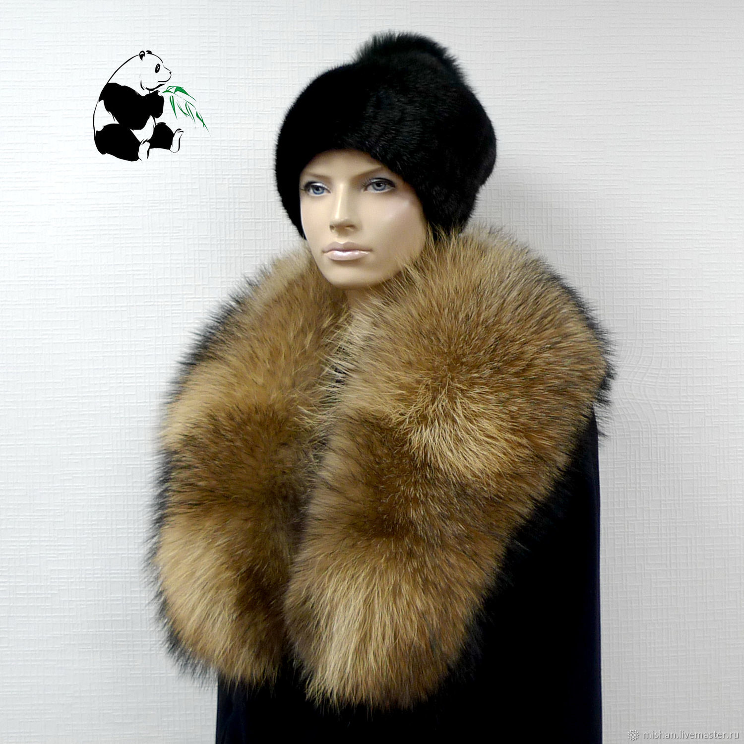 Detachable fur collar raccoon fur boa, Collars, Ekaterinburg,  Фото №1