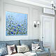 Large interesting paintings with blue flowers in light colors, Pictures, Sochi,  Фото №1