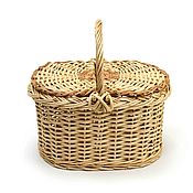 Для дома и интерьера handmade. Livemaster - original item Wicker basket with a small lid. basket of vines. Art.4068. Handmade.