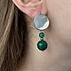 Серьги с хризопразом. Серьги классические. Katerina Moroz accessories for you (katerinamoroz). Ярмарка Мастеров.  Фото №6