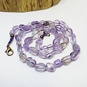 Работы для детей, handmade. Livemaster - original item 43 cm Beads Lavender thread (amethyst, citrine, ametrine). Handmade.