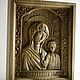 Carved icon of the Kazan mother of God, ash tree array, Icons, Orekhovo-Zuyevo,  Фото №1