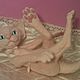 felt toy: pink cat Cornish Rex Eva. Felted Toy. Vintage Teddys House. Online shopping on My Livemaster.  Фото №2