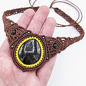 Украшения handmade. Livemaster - original item Garnet Necklace Necklace Natural stone boho Necklace Brown Yellow. Handmade.