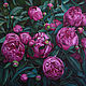 Painting 'Pink peonies' oil on canvas 80h80 cm, Pictures, Moscow,  Фото №1