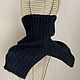 Манишка-воротник черная, 100% меринос. Манишки. FAVORITE KNITWEAR (Наталья). Ярмарка Мастеров.  Фото №4