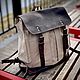 Рюкзак из натуральной кожи и канваса. Рюкзаки. VIKING LEATHER CRAFT. Ярмарка Мастеров.  Фото №6