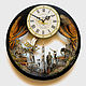 Часы Город Самара, оригинальные настенные часы из дерева, Часы классические, Санкт-Петербург,  Фото №1