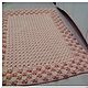 Mat rug, crocheted of polyester cord Pink bumps. Carpets. knitted handmade rugs (kovrik-makrame). My Livemaster. Фото №6
