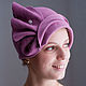 Hat velour 'pink rose', Hats1, Moscow,  Фото №1