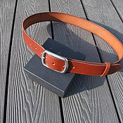 Аксессуары handmade. Livemaster - original item Straps: Simple leather belt. Handmade.
