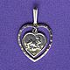 Pendant Heart Zodiac Sign Capricorn Silver 925 weight 2,7 g. Vintage pendants. Aleshina. My Livemaster. Фото №5