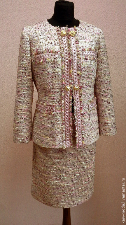 The costume In the 'Chanel style' in shades of pink, Suits, Moscow,  Фото №1