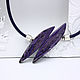 Современное колье с чароитом Violet wings. Колье. ММБижу. Ярмарка Мастеров.  Фото №4