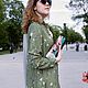 Заказать Зелёное платье на осень с длинным рукавом из вмскозы. HELEN BRY Авторская женская одежда. Ярмарка Мастеров. . Платья Фото №3