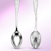 Посуда handmade. Livemaster - original item Tea spoon c Agel ( silver ). Handmade.