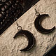 Order Moon Earrings Black (e-003-06). #Ofel_way. Livemaster. . Earrings Фото №3
