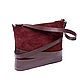  кожа и замша Geometry  Bags Bordo Belts Big. Сумка почтальона. Сумки из кожи ANGELDEMONS  design. Ярмарка Мастеров.  Фото №4