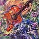 Oil painting girl with guitar ' Song of the Soul'. Pictures. Russian Oil Paintings. My Livemaster. Фото №4