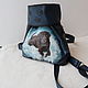 A leather backpack with a custom-made painting for Elena.Portrait of a pet). Backpacks. Innela- авторские кожаные сумки на заказ.. Online shopping on My Livemaster.  Фото №2