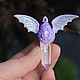 Кулон с горных хрусталем "Mystical wings". Подвеска. Secret Jar. Интернет-магазин Ярмарка Мастеров.  Фото №2