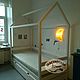 Кровать-домик с трубой из массива дерева. Кровати. Мастерская IDeco Идеи декора. Интернет-магазин Ярмарка Мастеров.  Фото №2