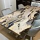 Обеденный стол большой белый из дерева и смолы. Столы. HOLY•WOOD - мебель из массива. Интернет-магазин Ярмарка Мастеров.  Фото №2