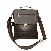 Сумки и аксессуары handmade. Livemaster - original item Men`s bag: Men`s Brown Leather Tablet Bag Mod. C96-122. Handmade.
