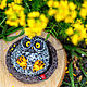 An owl in a nest with a ladybug. Toys. DVE SOVY. My Livemaster. Фото №5