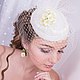 Одежда и аксессуары ручной работы. Заказать Шляпка `Келли`.Ирина и Юлия (Wedding Dreams). Ярмарка мастеров. Вуалетка