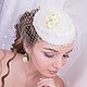 Свадебная вуалетка "Келли", Veil hat, Moscow,  Фото №1