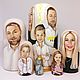 Matryoshka doll with a family portrait. Dolls1. marzipan-1 (art-marzipan). Online shopping on My Livemaster.  Фото №2