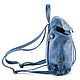 Women's leather backpack 'Paulina' (blue). Backpacks. Russian leather Guild. Online shopping on My Livemaster.  Фото №2