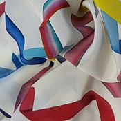 Материалы для творчества handmade. Livemaster - original item Fabric: Crepe Silk Ribbons. Handmade.