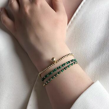 Браслет из натурального малахита «Малахитовый ритм». mataevjewelry. Браслет из бусин ручной работы - Ярмарка Мастеров Браслет из бусин ручной работы. Ярмарка Мастеров - ручная работа Браслет из натурального малахита «Малахитовый ритм». Handmade.