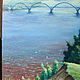 Oil painting 'Slope on the river Oka', 90-70 cm. Pictures. Zhanne Shepetova. My Livemaster. Фото №4