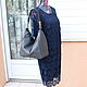  Designer bag made of dark gray soft leather. Crossbody bag. Olga'SLuxuryCreation. Online shopping on My Livemaster.  Фото №2