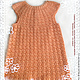Knitted baby dress for girls "Delicate peach", , Novosibirsk,  Фото №1
