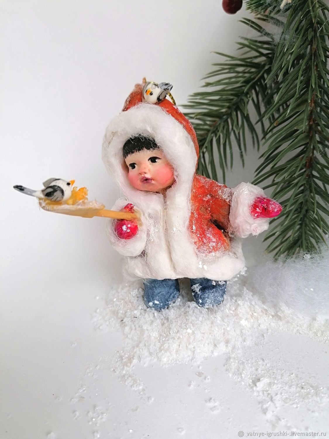 Новогодние игрушки из ваты