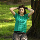 Top, blouse cotton "Green turquoise", Tanks, Lomonosov,  Фото №1