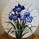 Plates decorative: ' Irises'. Decorative plates. Workshop 'Toptyzhkina lavka'. Online shopping on My Livemaster.  Фото №2