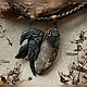  "Wise raven" птица, ворон. Колье. Valeria Belova (Дом Лунной Росы). Ярмарка Мастеров.  Фото №4